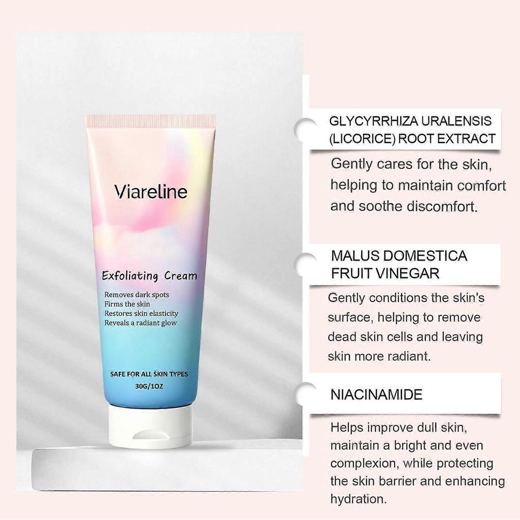 Aufhellende Peeling-Creme Milde Formel Reinigt den Körper von abgestorbener Haut Schafft eine zarte Hauttextur Bietet feuchtigkeitsspendende Pflege für die tägliche Anwendung am ganzen Körper