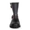 Rain shoes women's locomotive boots upper and lower buckles classic fashion non-slip medium tube waterproof shoes rain boots