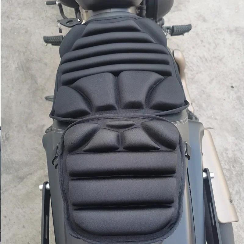 Motorcycle Seat Pad 3D Comfort Gel Cushion Seat Breathable Universal Shock Absorbing Seat Cover for Advanced Mountain