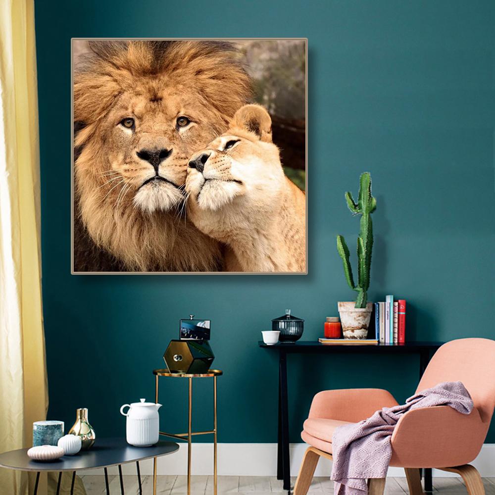Wild Lion Canvas Painting Posters and Prints Modern Wall Art Picture for Living Room Home Decoration Cuadros