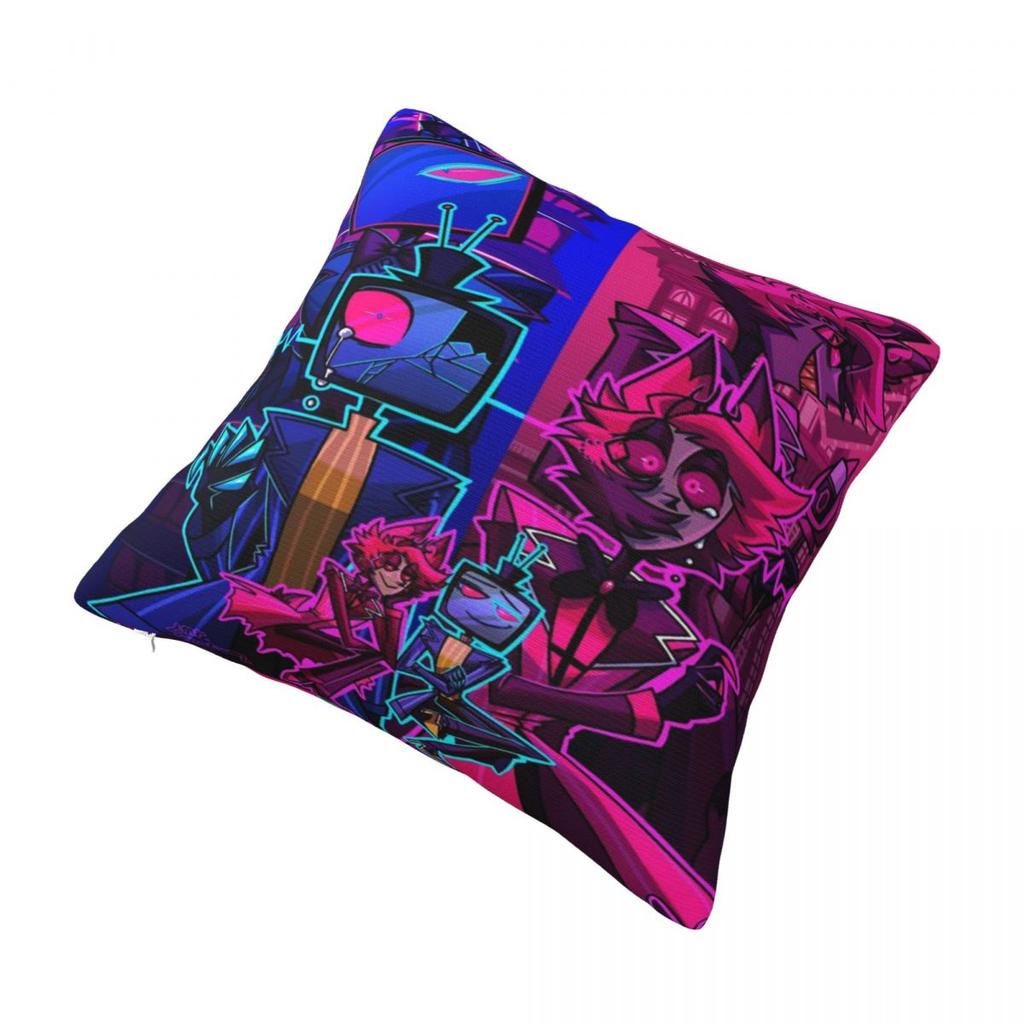 Hazbines Hoteles Alastor Vox 2 Printing Pillowcases Cushion Cover Throw Pillow Cover Y2K Bedroom Decor Zippered Multi-Size