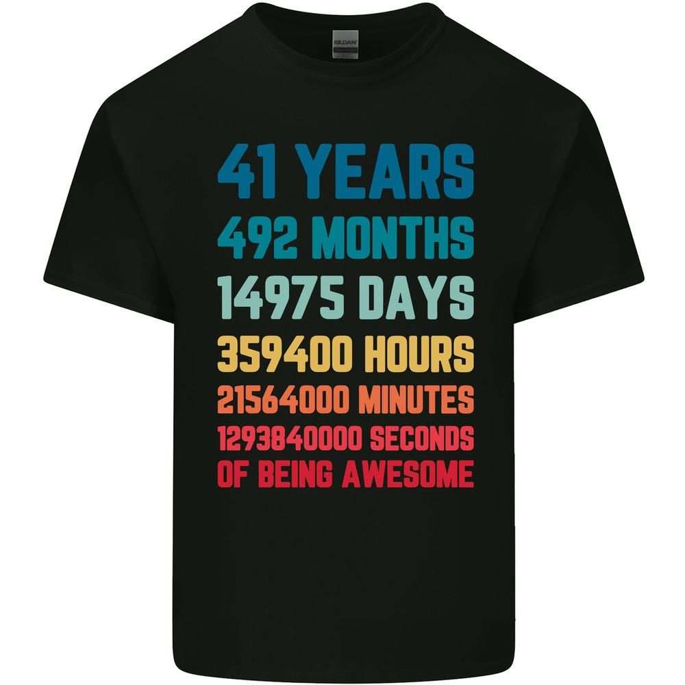 

41st Birthday 41 Year Old Mens Light Cotton T-Shirt Unisex T-Shirt XL