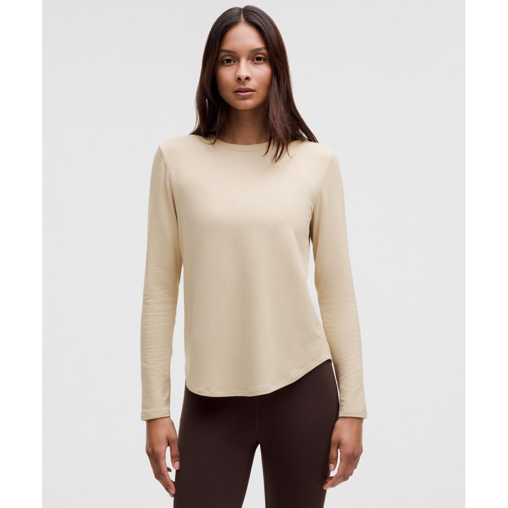 

Lululemon Love Modal Fleece Long Sleeve Shirt Mojave Tan 4