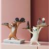 Creative Cat Sand Sculpture Tray: Cartoon Key Storage & Ornament for Living Room or Entrance, Perfect Housewarming Gift