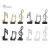 Home Office Music Decor 3Pcs Minimalist Note Resin Sculpture, Treble Clef & Eighth Quarter Desk Stable Base for Piano Room Living Room, Matte
