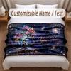 Pătură moale cu tematica Arborele Vieții Personalizată cu Numele Clientului Text Imprimat Pătură Caldă Decor pentru Casă Canapea Dormitor