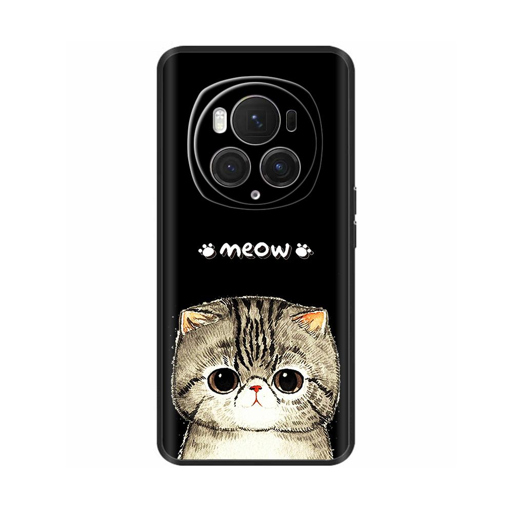 For Honor Magic6 Pro 5G Case Back Cover For Honor Magic6 5G Soft Black Silicone Fashion Phone Case For Magic 6 Pro Coque Fundas