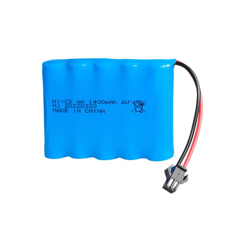 6V 1400mAh NiCd AA Rechargeable Battery Pack: 300 Charge/Discharge Cycles for Remote Control Toys