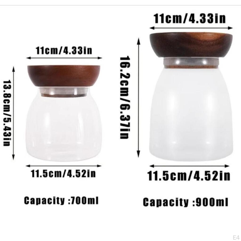 Klares Glasgefäß Lebensmittelbehälter Kaffee Modische Vorratsdose für die Küche