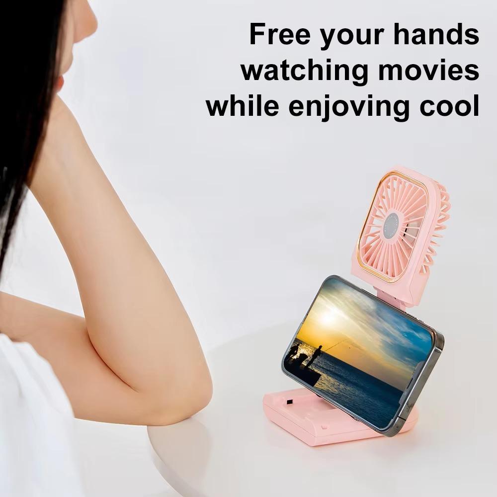Handheld Neck Hanging Fans Portable USB Rechargeable Fan Lightweight Mini Fan  Office