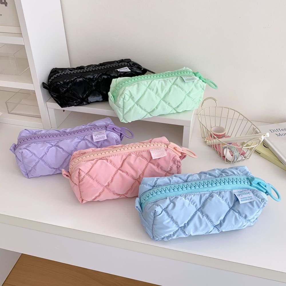Stationery Organizer Stationery Bag Candy Color Pencil Case Large Pen Bag  Office Supplies