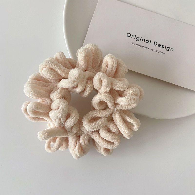 

Женские аксессуары Однотонная эластичная резинка для волос Пушистая резинка для волос в виде телефонного шнура Большого размера Спиралевидная резиновая модная резинка