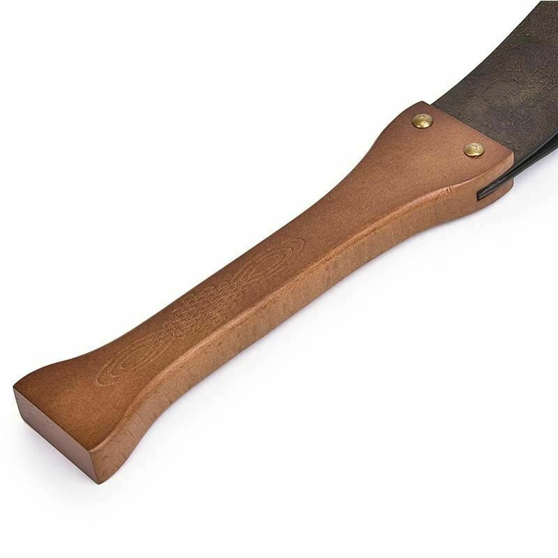 Bronze Leather Spanking Paddle Real Handle Impact Toy Paddles