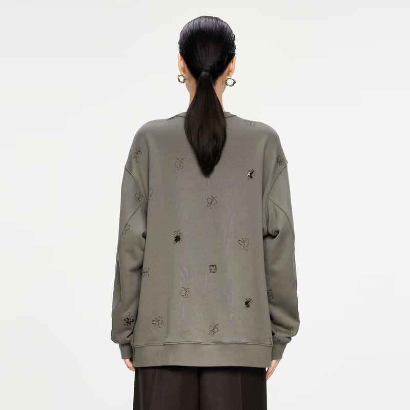 JNBY 2024 Autumn Loose Fit Pullover Sweatshirt