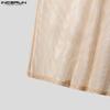 INCERUN Men Sleeveless See Through Hollow Out Loose Tank Tops