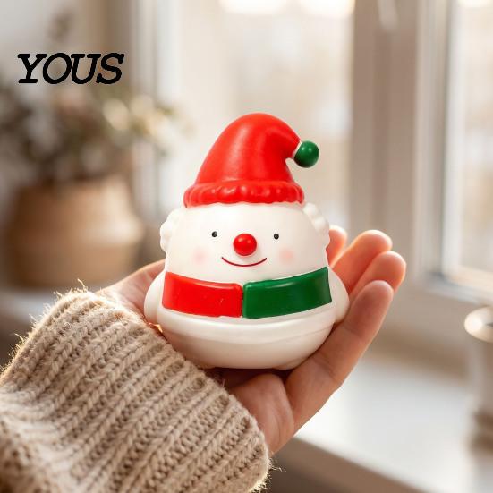 Slow Rebound Squeeze Toy Christmas Snowman Toy, Stress Relief Cute Fidget Holiday Themed Sensory Items Figurine, Stocking Stuffer Party Favor,