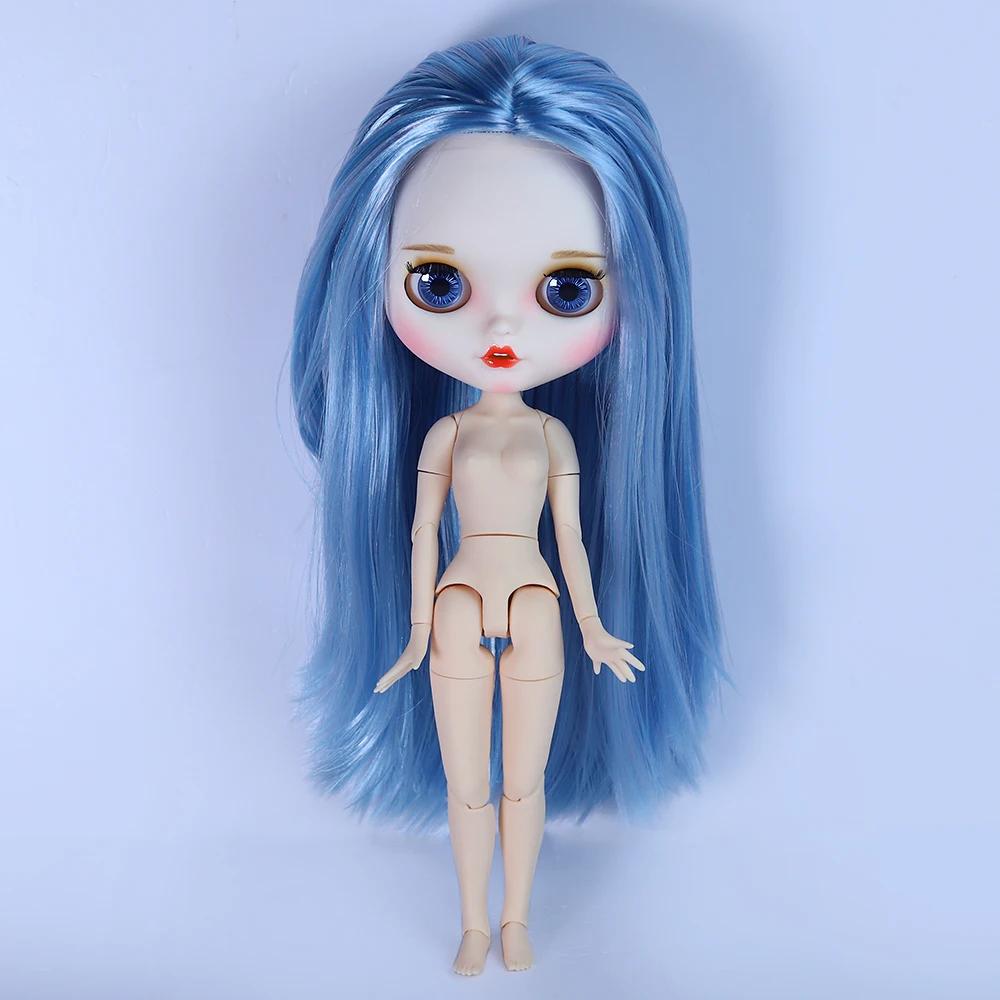 ICY DBS Blyth Doll White Skin Colorful Hair Glossy Matte Face Nude Joint Body Girl Toy Gift