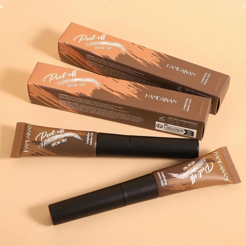 HANDAIYAN waterproof, resistant eyebrow paint with an exfoliating effect, complete with a brush.