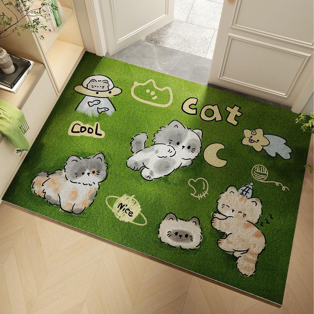 Cartoon Non-Slip Floor Mat: Durable, Mud Scraper, Easy-to-Clean Entrance Mat