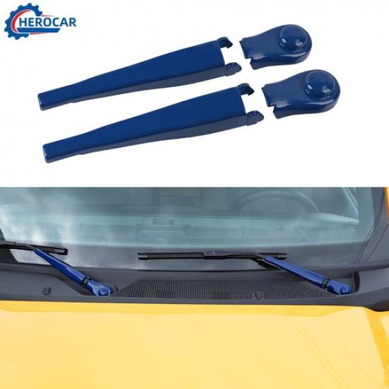 4pcs Front Window Windshield Wiper Blade Cover Trim for Ford Bronco +Blue
