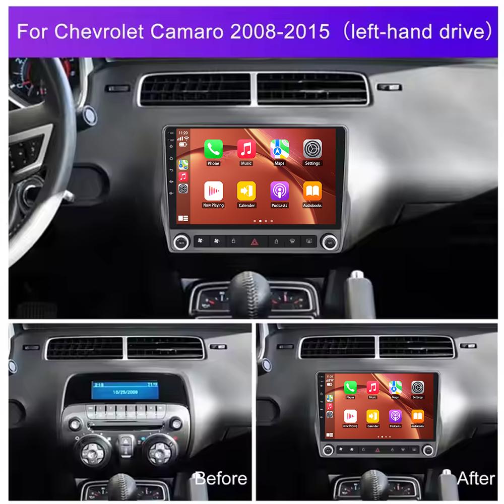 Car Radio Carplay For Chevrolet Camaro 2008-2015 Navigation GPS Android Auto Bluetooth Stereo Screen Multimedia Player  2din