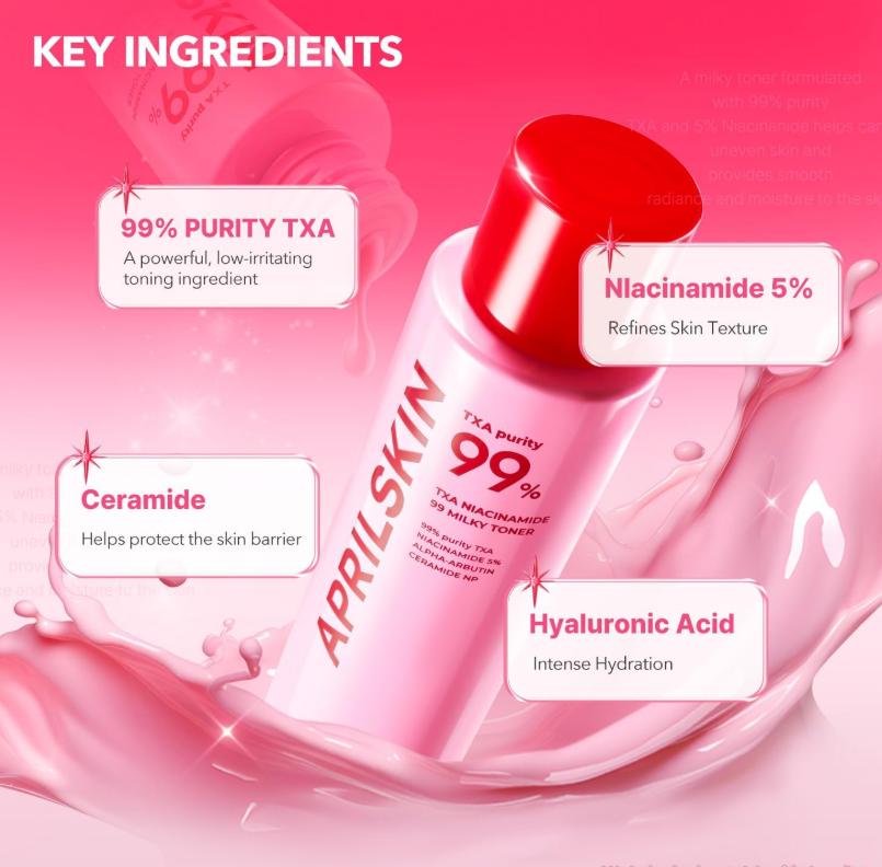 Aprilskin Tranexamic Acid Milky Toner 150ml – Brightening & Hydrating