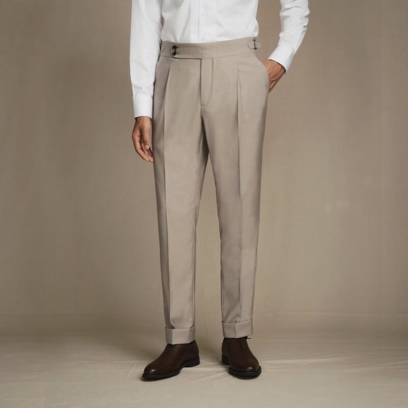 FULL MONTY Men s Slim Straight Business Casual Trousers 34