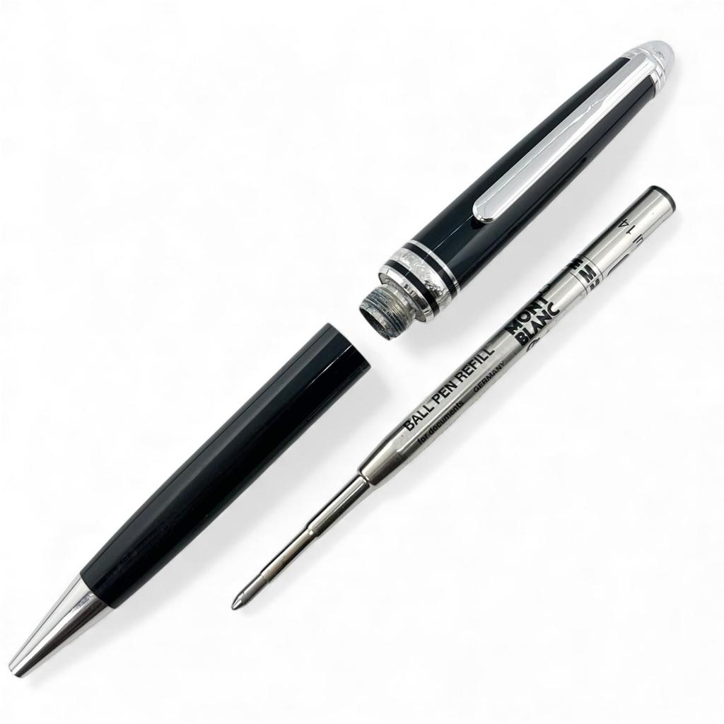 Good MONTBLANC Ballpoint pen Meisterstück Classic diamond Black Silver mens Used