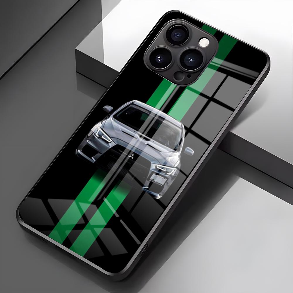 

JDM B-B-MitsubishiES Phone Case For IPhone 17 Pro Max 16 15 14 Pro Max 13 11 X Xs Xr 8 7Plus Glass Cover iPhone 14 Pro