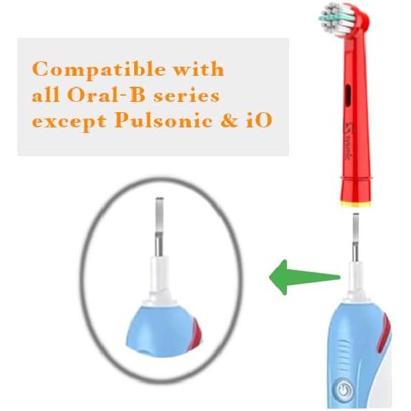 Dětské hlavice k zubnímu kartáčku se 2 kryty hlavic - Kompatibilní s Oral B Dětský náhradní kartáček Extra měkké štětiny Balení 8 ks