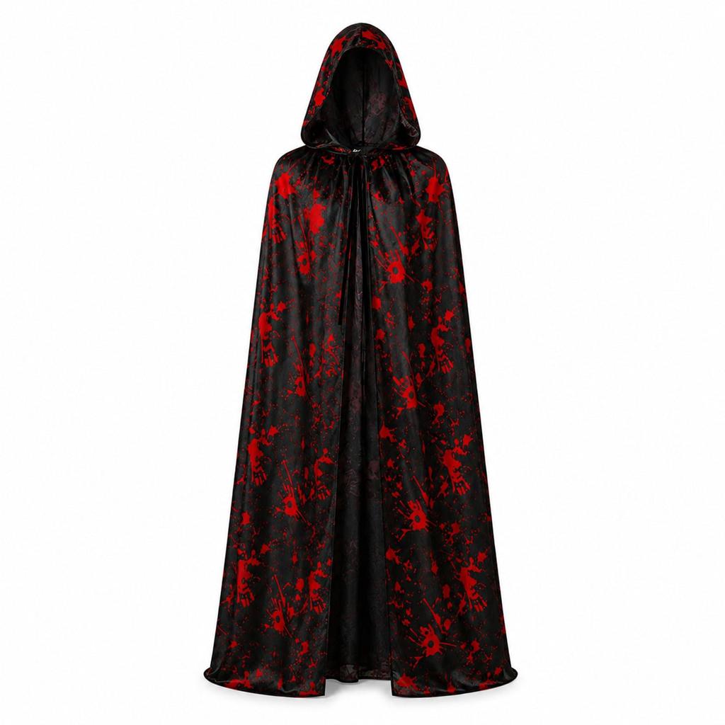 Halloween Printed Cape for Kids and Adults - Unisex Costume Cloak for Party, Cosplay Accessory