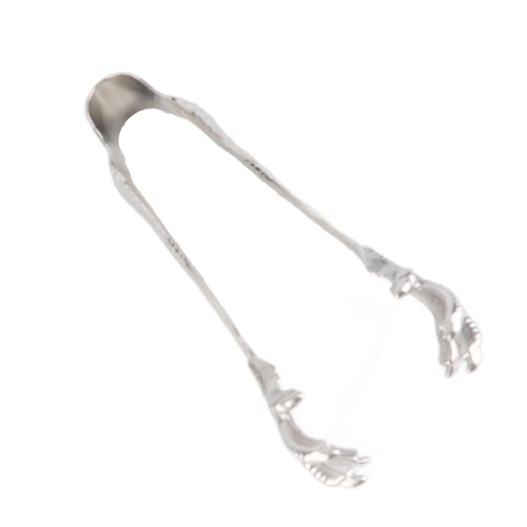 Eagle Claw Style Ice Tongs Food Grade Stainless Steel Prevents Slipping Ice Tongs for Home Bar Sugar Cubes Ice Cubes