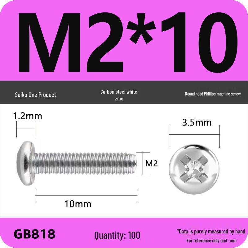 4.8 Grade Galvanized Phillips Round Head Screw (M2-M8)