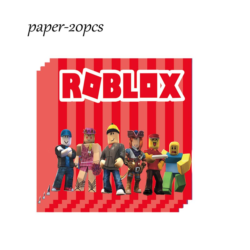 10/20/30/50 Peças tema Roblox papéis para celebração de data de nascimento Sacola para Presentes Doces Sacola de Lembrancinhas projetada para Crianças Data de Nascimento Sacolas Surpresa Chá de Bebê