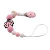Baby Pacifier Holder Chain, Insect-shaped Silicone Teether Clips, Drop Prevention Soother Leash with Chewable Links for Newborns