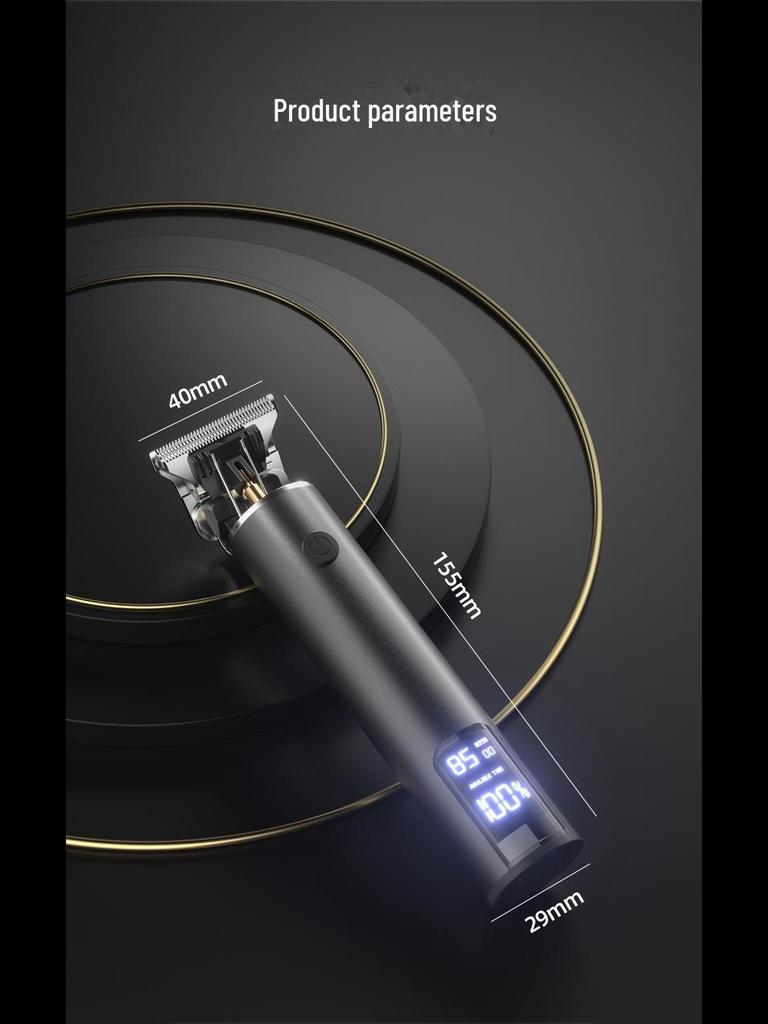 Rechargeable Electric Men's Hair Clipper: Waterproof, Special Carving Design