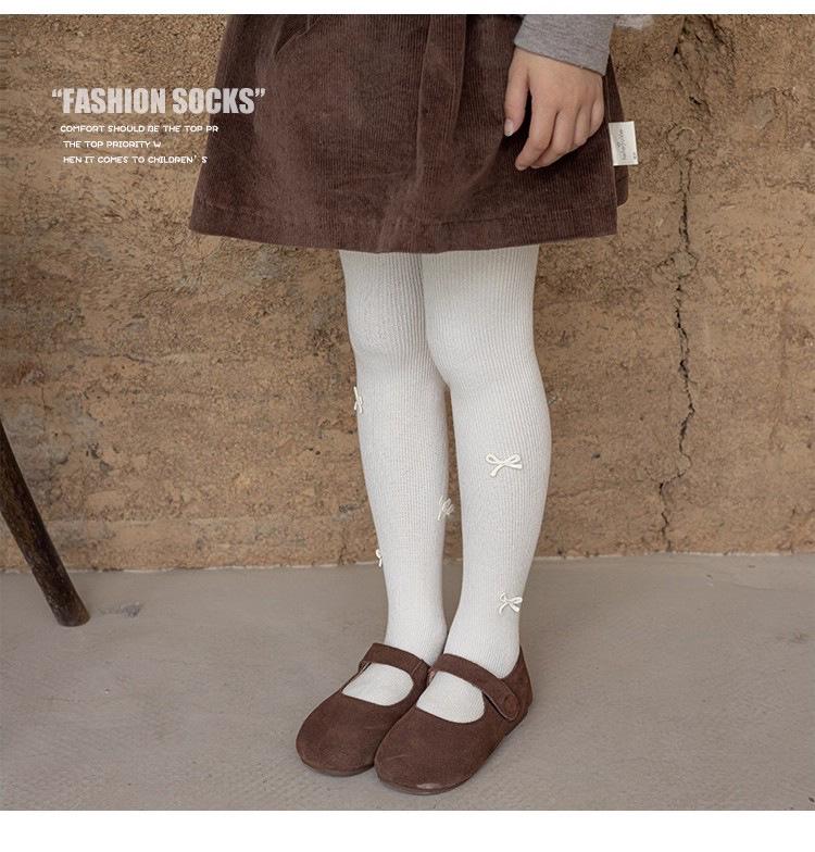 Girls' Spring & Autumn Tights: Lightweight Children's Base Layer Socks, Summer White Dance Socks, Baby Onesie Tights