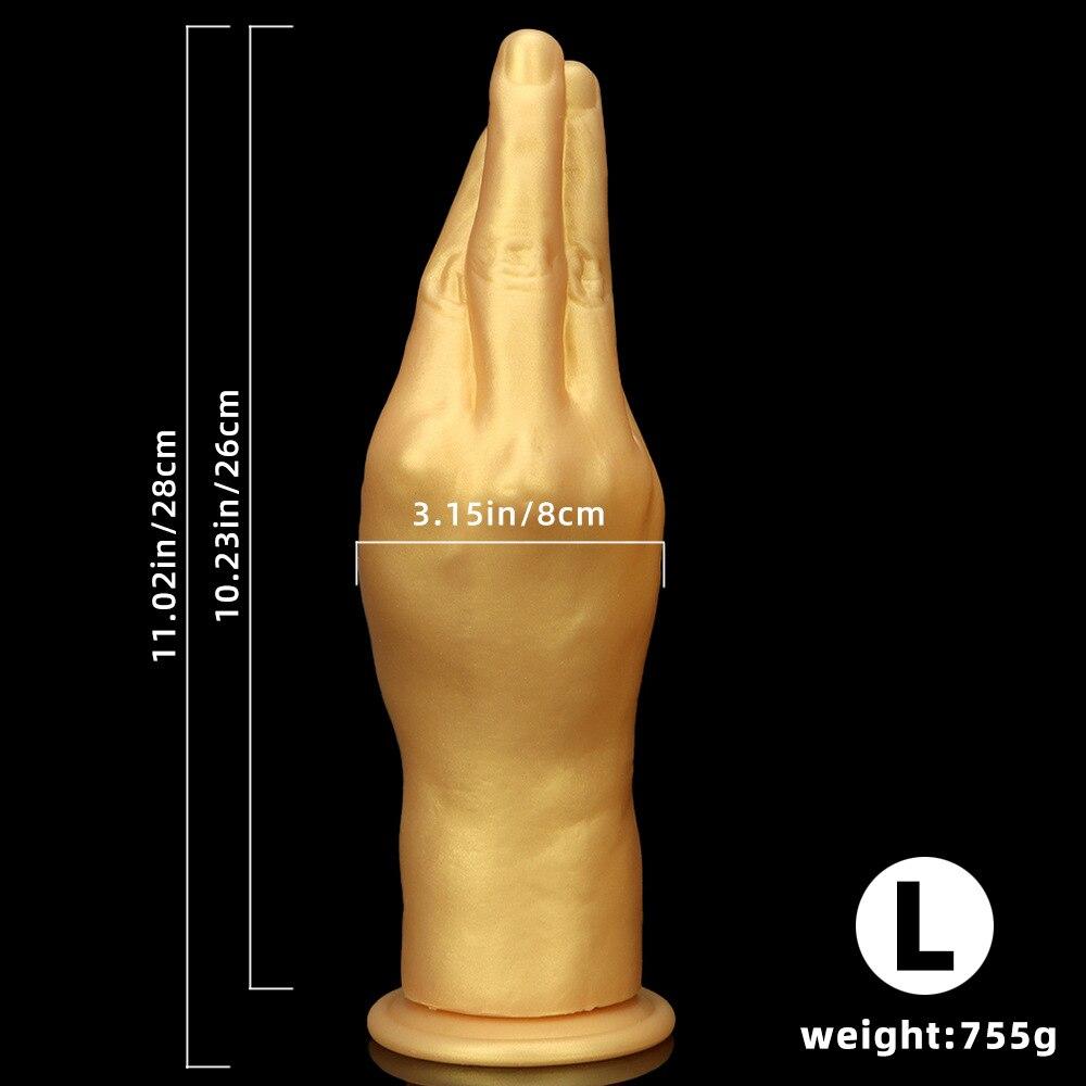 Gold Silikon Faust Anal Dilator Fisting Vibrator Riesiger Dildo Anal Plug Realistischer Schwanz Sexspielzeug BDSM Strap on Cock