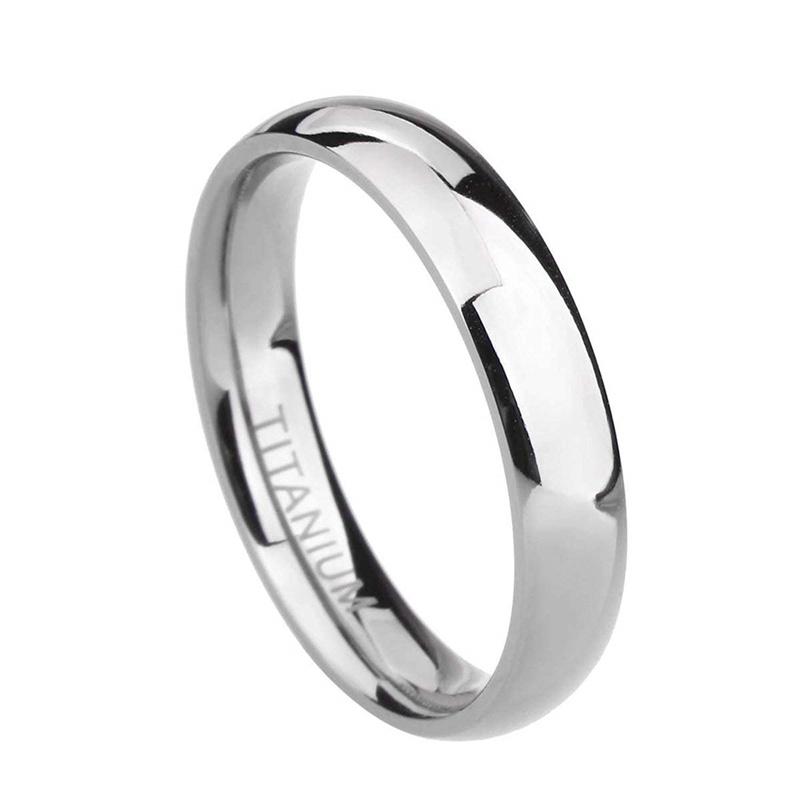 2/4/6/8mm Mens Wedding Band Polished Women Titanium Simple Engagement Classic Rings Black Silver Color Lady anel 3-15