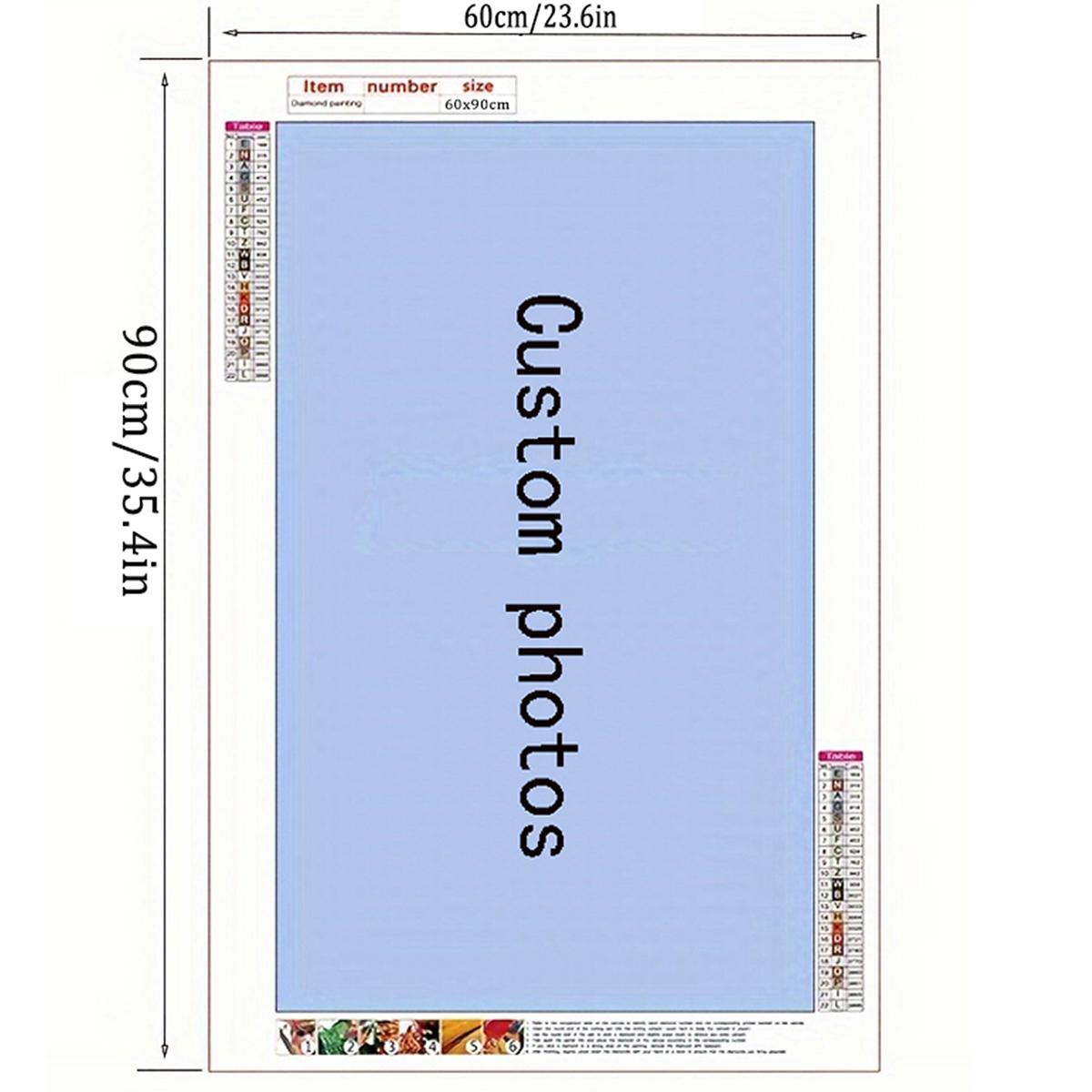 

DIY 5D алмазные наборы для рисования для взрослых Настройте свою персонализированную фотокартину Украшение для дома 60x90cm