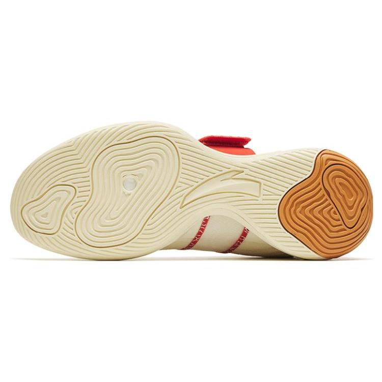 New Anta Water Flower 4 Cushioned Slip Resistant Low Top Performance Basketball Shoes White Orange Shiba Inu 112241109-4