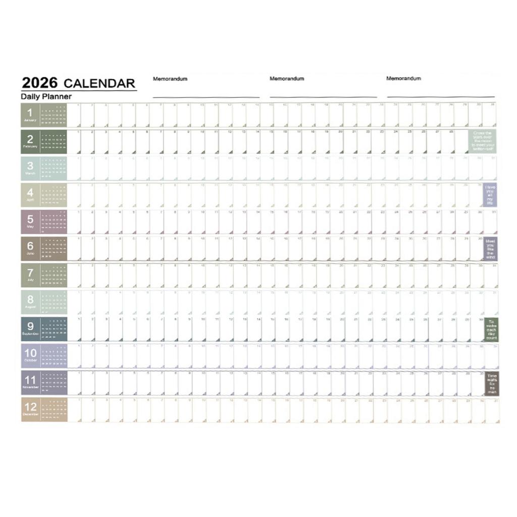 Celoroční anglická verze Stolní kalendář Stolní a nástěnný kalendář, Kreativní a minimalistický diář