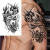 1 Sheet Snake Fox Tiger Skull Demon Temporary Tattoos For Men Adults Women Arm Forearm Fake Tattoo Sticker Sleeve Water Transfer