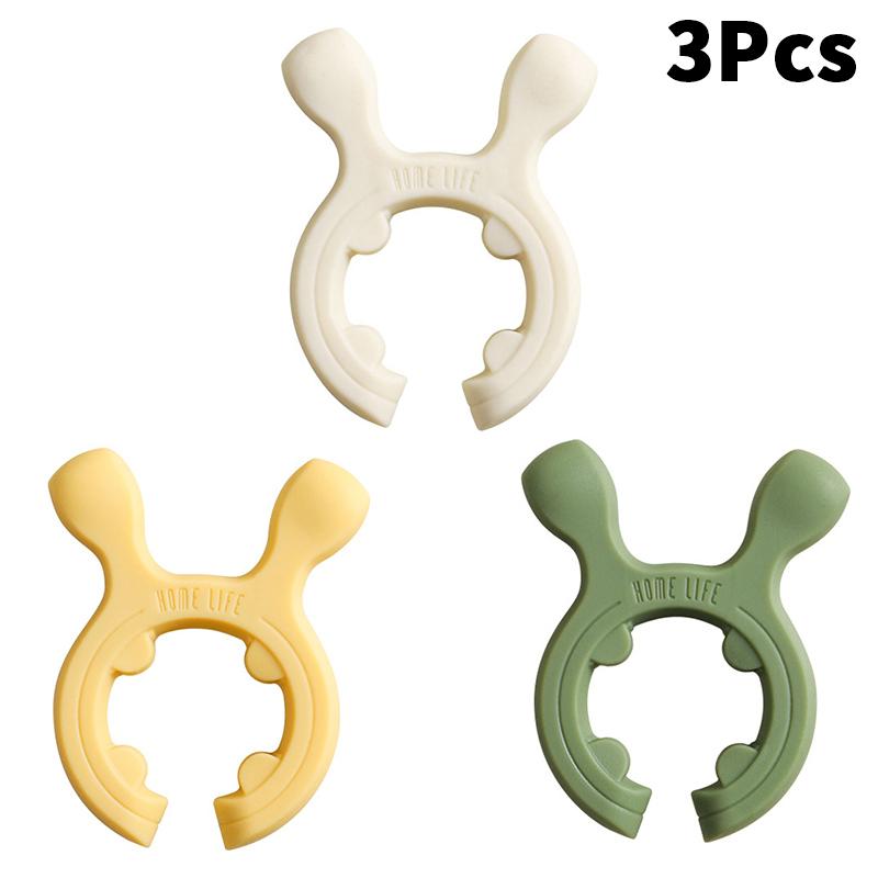 1Pc Silicone Spatula Rack Spatula Holder Deer Ear Anti Scalding Overflow Pot Clip Spoon Holder Kitchen Gadget