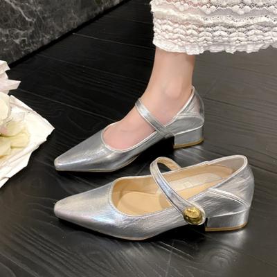 Fashion 2025 New Mid Heels Women Shoes Fad Shallow Elegant Sandals Designer Classical Heeled Shoes Autumn Dress Pumps Party Zapatillas