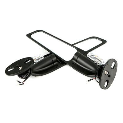 Univerzální pro většinu motocyklů Zrcátko s úpravou větrného křídla Nastavitelné otočné zpětné zrcátko se světlem Pro YAMAHA YZF R6 R1 R25