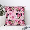 Pink Minnie Cartoon Square Pillow Case Mickey Cushion Covers Custom Zipper Decorative Throw Pillow Case Cover for Seat 18"x18"