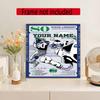 Seattle Seahawks Personalized Text Diamond Painting Round Diamond Mosaic Rhinestones Diamond Embroidery Craft Kit Wall Decor Without Frame