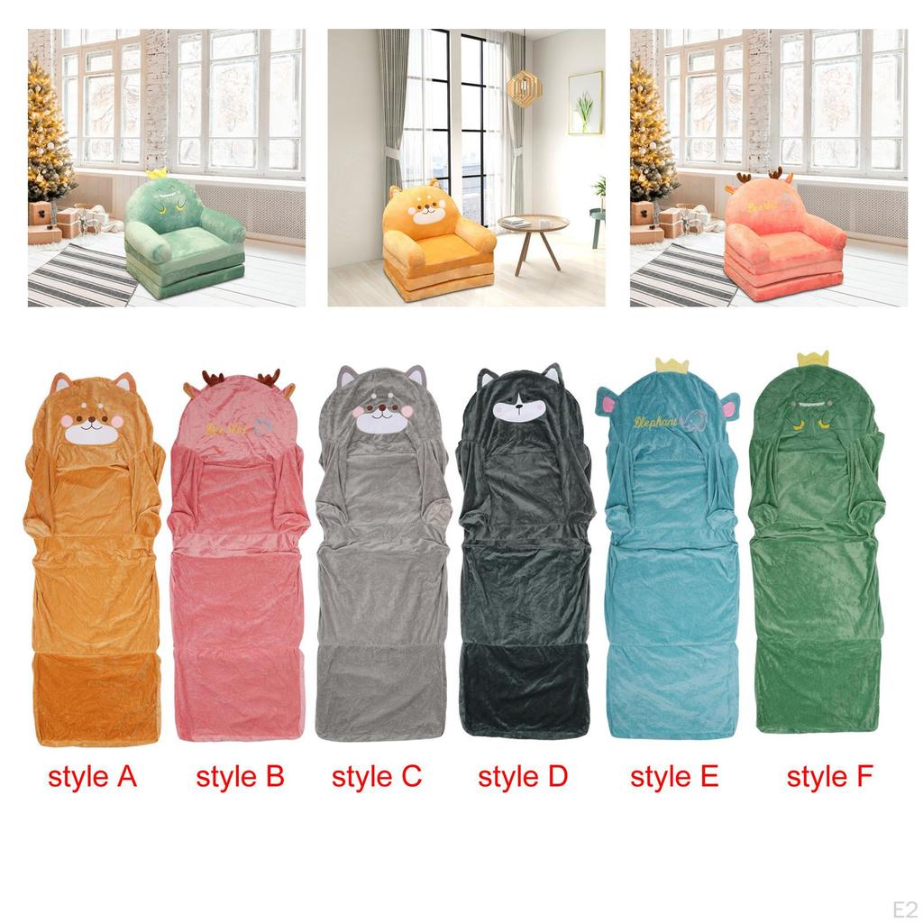 Infant Foldable Sofa Chair Cover Floors Furniture Protector Couch Soft 2 In 1 Open Seat