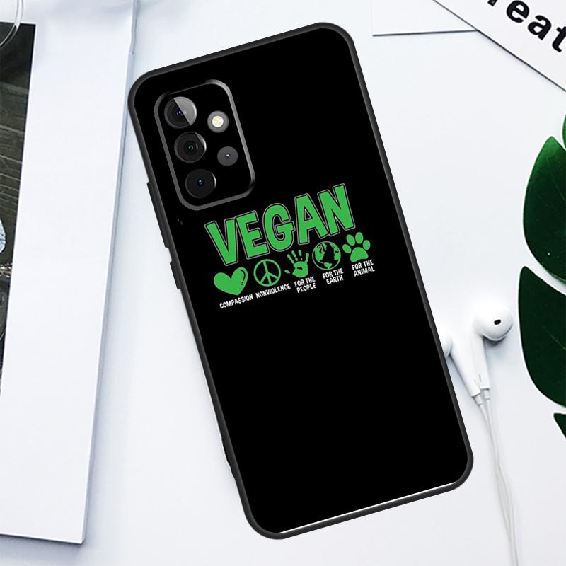 Vegetarian VEGAN ANIMAL LOVE VEGGIE For Samsung Galaxy A52 A22 A32 A54 A34 A14 A55 A35 A15 A53 A33 A13 A05 A06 A16 Phone Case
